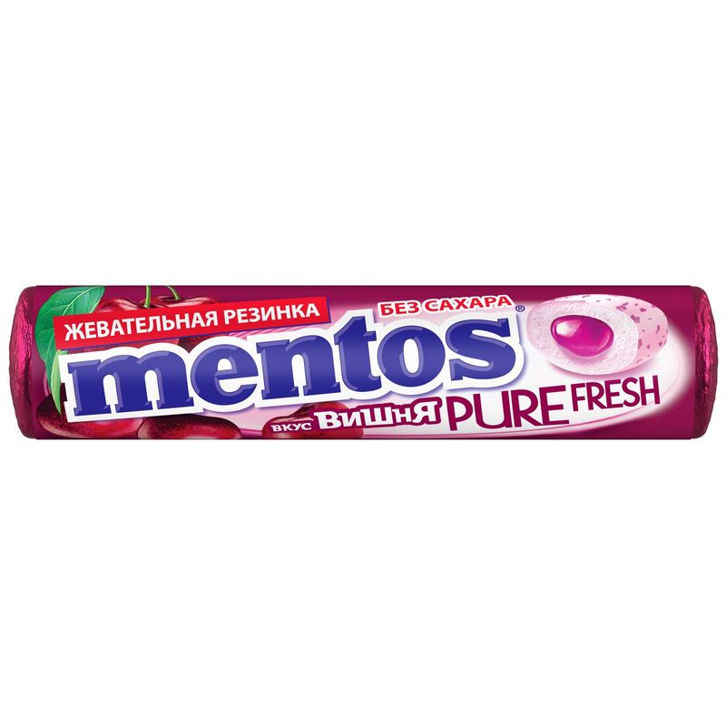 Жевательная резинка Mentos Pure Fresh со вкусом вишни 15,5г