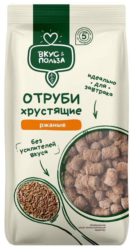 Отруби Вкус & Польза хрустящие ржаные 230г