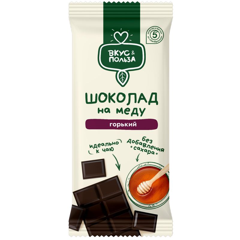 Шоколад На меду Вкус & Польза горький 70% 60г