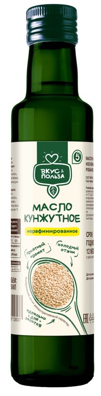 Масло Вкус & Польза кунжутное нерафинированное 250мл